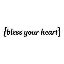 {Bless your heart} wall quotes vinyl lettering wall decal home decor vinyl stencil south southern living country 