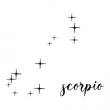 Scorpio Constellation Stars and Name wall quotes vinyl lettering home decor vinyl stencil nursery bedroom zodiac star sign stars moon 
