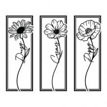 Daisy Cosmos Poppy Danity Flower Vinyl Decal Home Decor