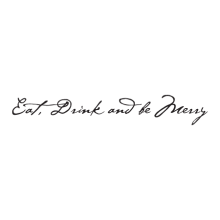 Eat Drink Be Merry Elegant Wall Quotes™ Decal perfect for any kitchen