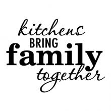 Kitchens bring family together wall quotes vinyl lettering kitchen cook eat dine gather gathering 