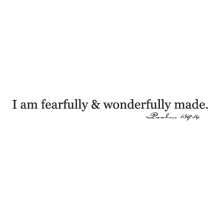 fearfully and wonderfully serif wall decal