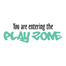 entering the play zone kids wall decal