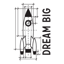 dream big rocket diagram wall decal