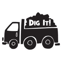 dig it dump truck kids wall decal