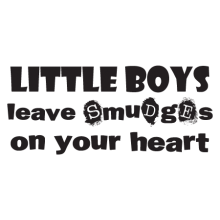boys leave smudges on heart kids wall decal