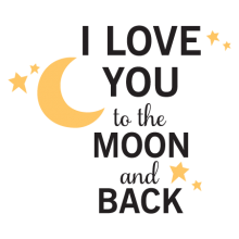 love you to the moon and back kids decal