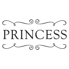 princess and scrolls wall decal