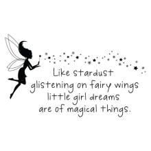 little girl dreams stardust wall decal