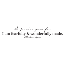 i am fearfully and wonderfully made wall decal