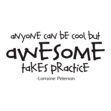 awesome takes practice wall decal