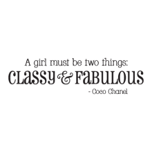 Classy & Fabulous Whimsical inspirational for any home Wall Quotes™ Decal