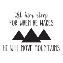 Let Him Sleep Whimsical Wall Quote™ Decal perfect for any nursery