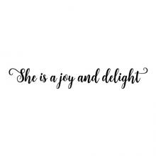 She is a joy and delight wall quotes vinyl lettering wall decal kids girl girly 
