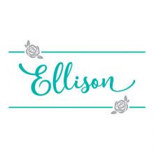 Custom name with rose flowers wall quotes vinyl lettering wall decal home decor nursery girl girly flowers roses personalized custom name monogram