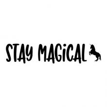 Stay Magical {unicorn} wall quotes vinyl lettering wall decal home decor magic magical kids girls room girly pretend playroom