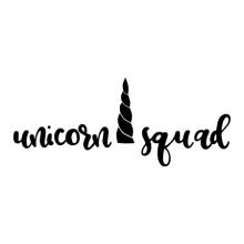 Unicorn squad {unicorn horn} wall quotes vinyl lettering wall decal home decor vinyl stencil girly kids magic pretend