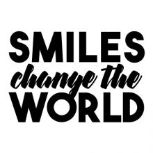 Smiles Change The World wall quotes vinyl lettering wall decal home decor vinyl stencil smile happy