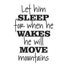 let him sleep retro script wall decal