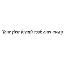 your first breath wall decal
