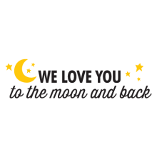 love you to the moo thirsty script wall decal