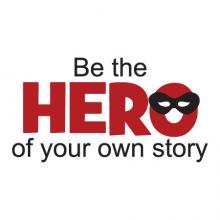 Be the Hero of Your Own Story superhero mask boys boy quotes wall quotes vinyl lettering vinyl decals 