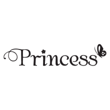 princess with butterfly wall decal