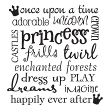 princess subway style wall decal