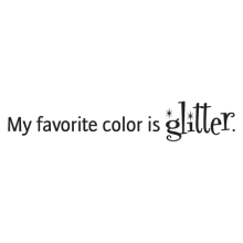 Favorite Color Glitter Vinyl Wall Decal