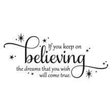 Keep On Believing Cinderella Dreams Vinyl Wall Decal