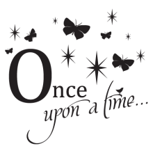 Once upon a time butterfly decal