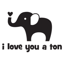 I love you a ton wall quotes decal great in a nursery or kids room