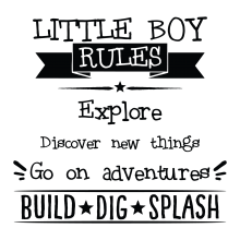Little Boy Rules inspirational for any kids room Wall Quotes™ Decal