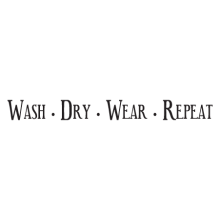 wash dry repeat wall decal