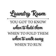 You Got To Know When To Run Wall Quotes™ Decal perfect for any home