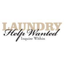 laundry help wanted wall decal