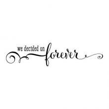 We decided on forever wall quotes vinyl lettering wall decal love marriage wedding cherish bedroom above the bed true love loving