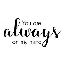 You are always on my mind wall quotes vinyl lettering wall decal love true love love birds willie nelson song lyrics music country music love music