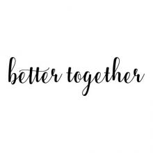 Better Together wall quotes vinyl lettering wall decal love wedding marriage photowall
