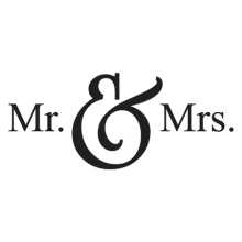 mr. & mrs. wall decal