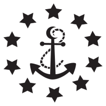 anchor and stars nautical decal