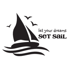 let your dreams set sail sailboat decal