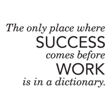 Success Never Comes Before Work Wall Quotes™ Decal perfect for home or office