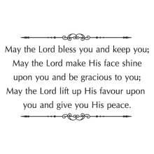 may the Lord bless you with peace wall decal