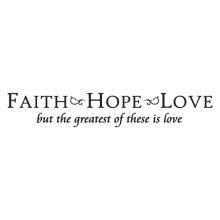 faith hope love scripture wall decal