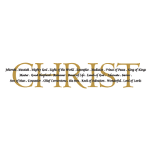 Christ's names and titles religious wall decal