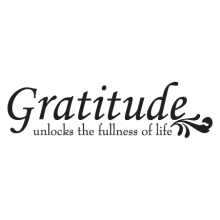 gratitude is fullness of life religious wall decal