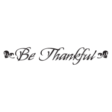 Be thankful wall quotes decal