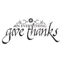 calligraphy give thanks religious wall decal