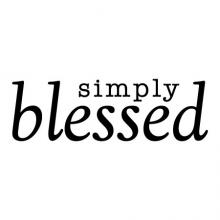 simply blessed wall quotes vinyl lettering wall decal home decor religious faith christian 